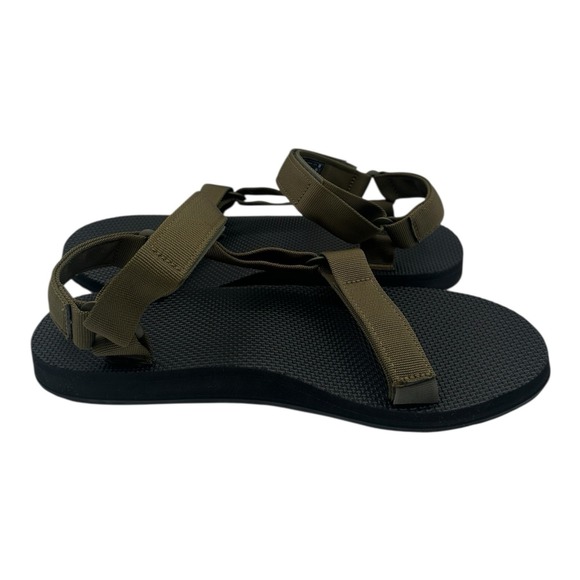 Teva Original Universal Sandals Mens Sz 13 Dark Olive Green/Black Adjustable - Picture 7 of 11